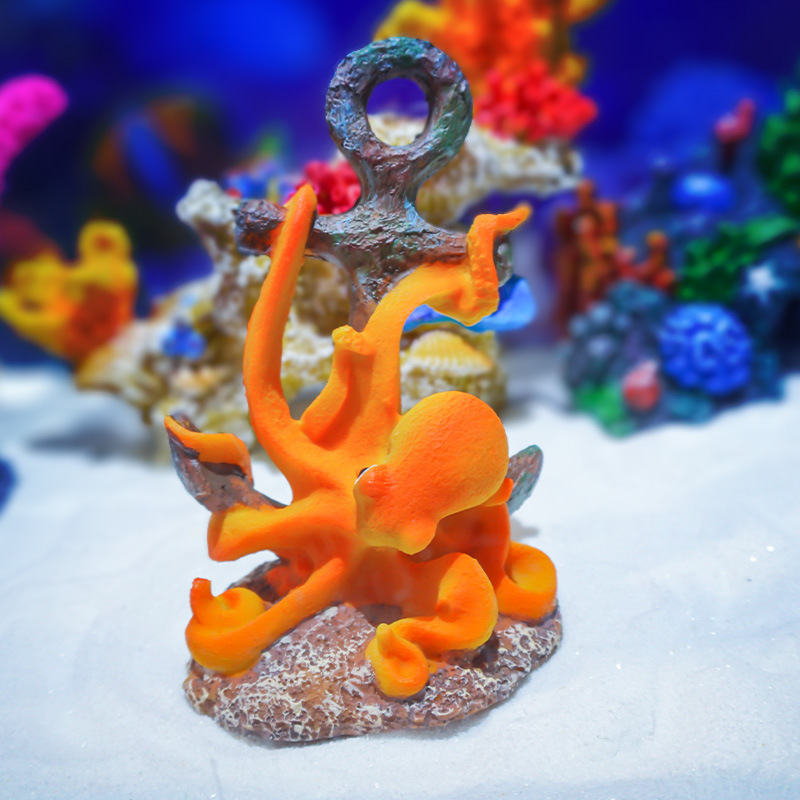 Aquarium Fish Monster - Retro Resin Landscape Ornament, Ocean Sea