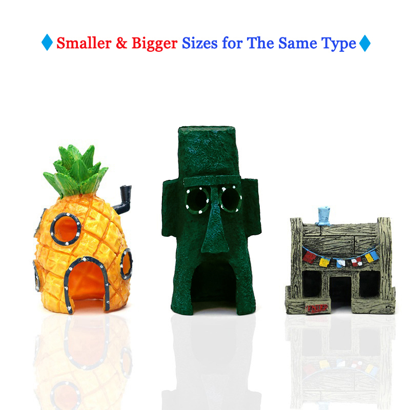 Aquarium Fish Restaurant - Fish Tank Decoration Pineapple House Squidward