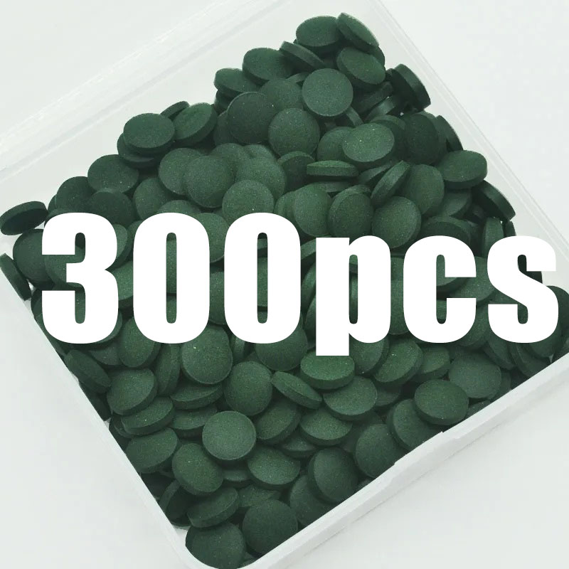 Aquarium Fish Holiday Food - 50-300Pcs High Purity Spirulina Tablets Spiral