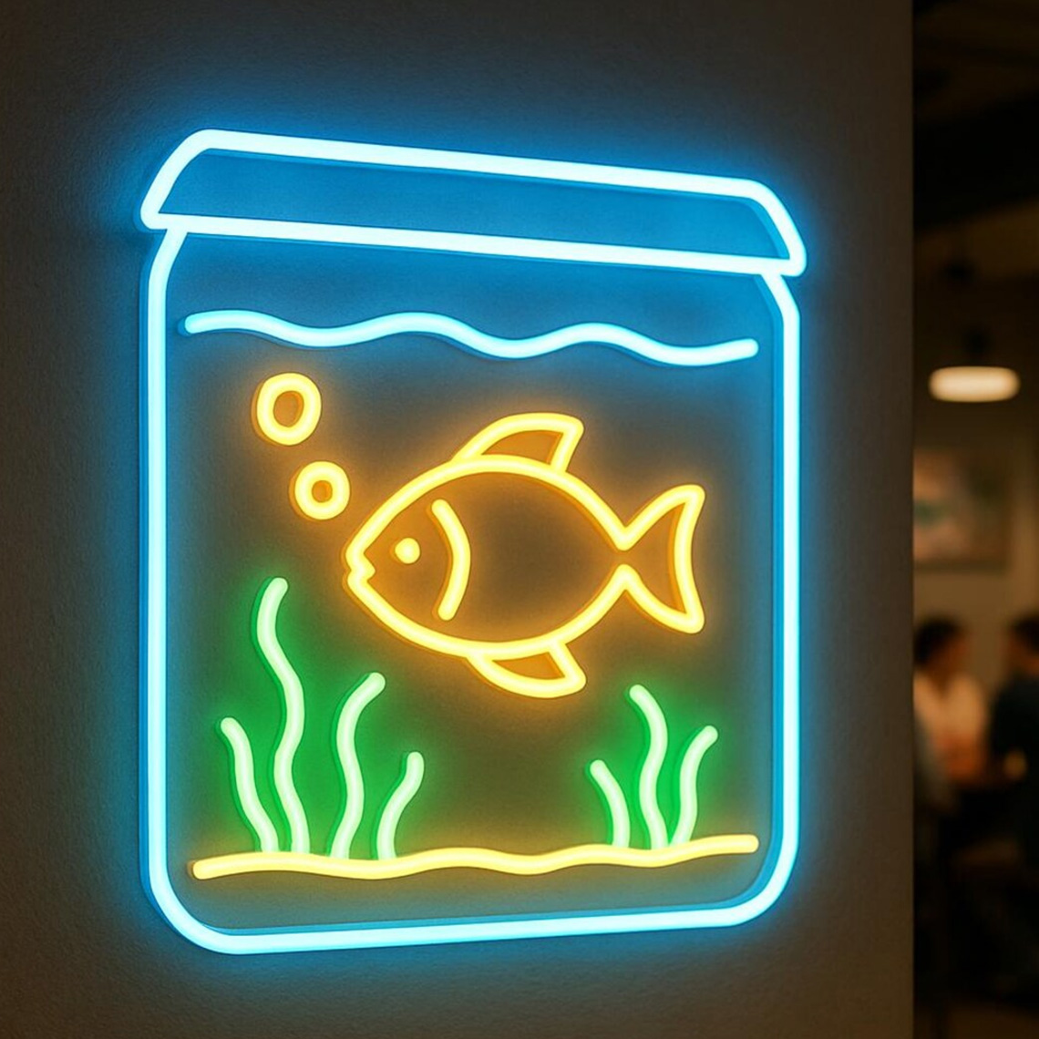 Aquarium Neon Sign Fish in the - Aquarium Fish Restaurant recension och pris