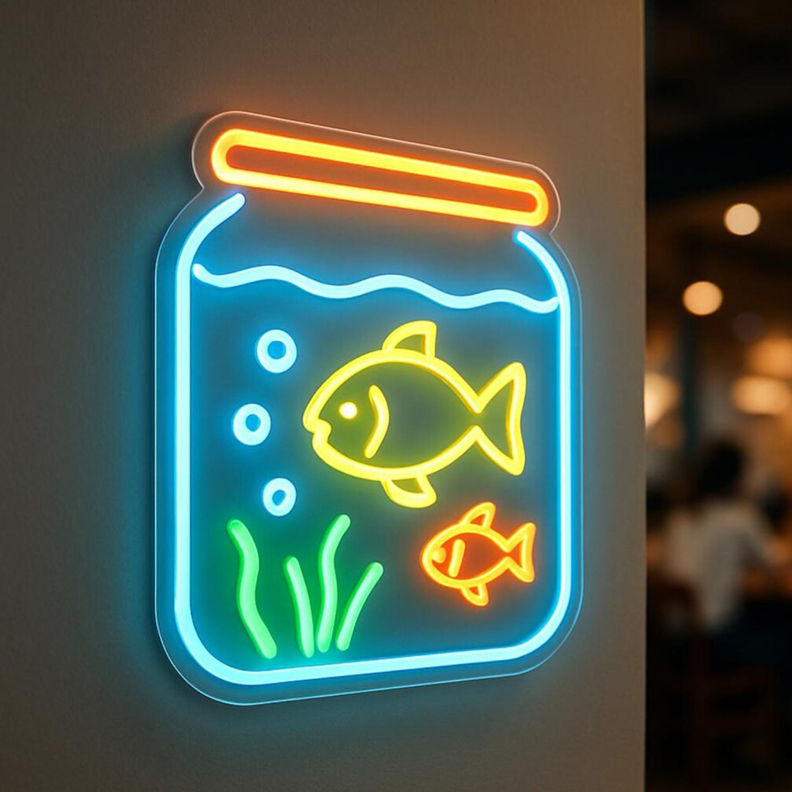 Aquarium Neon Sign Fish in the - Aquarium Fish Restaurant recension och pris