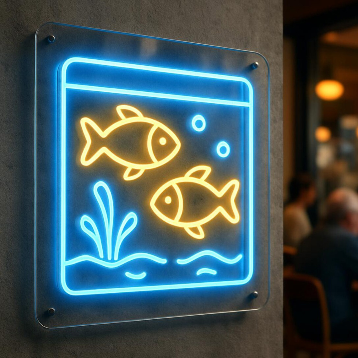 Aquarium Neon Sign Fish in the - Aquarium Fish Restaurant recension och pris