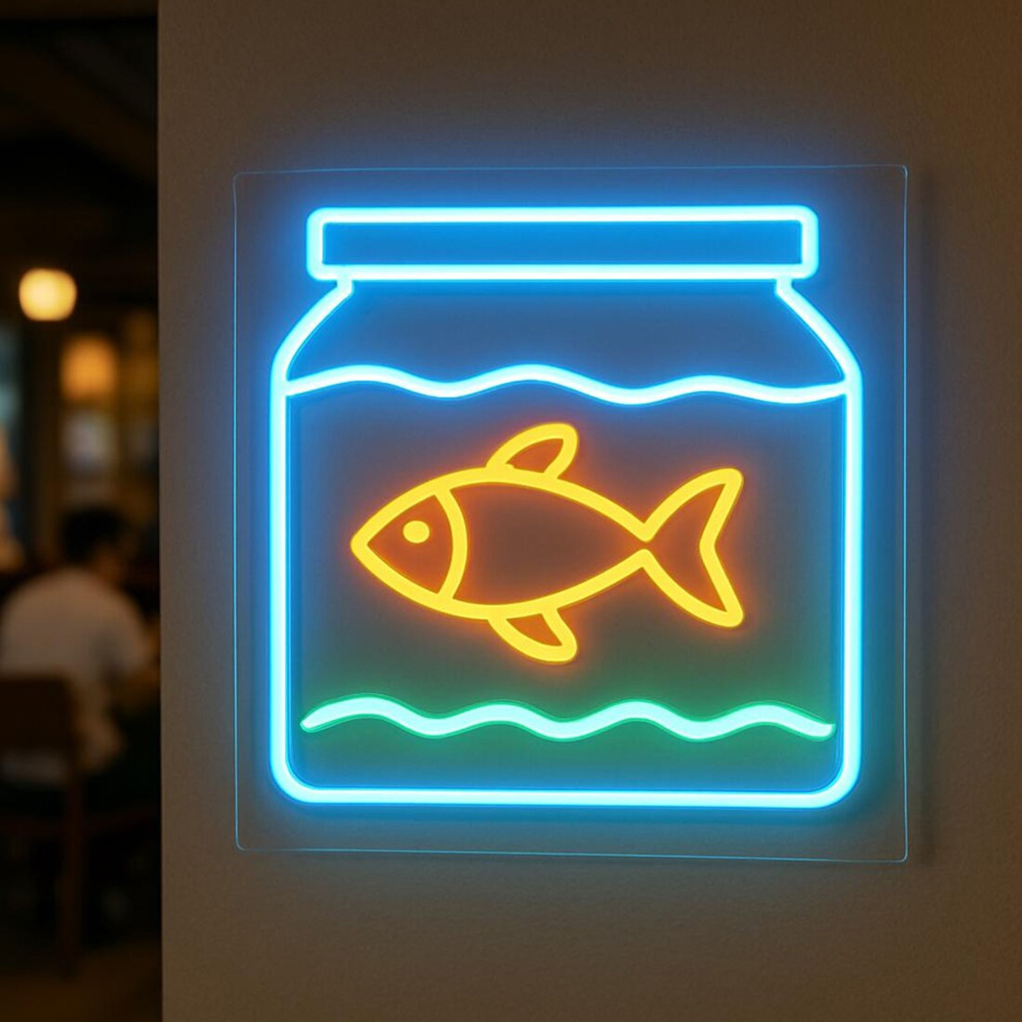 Aquarium Neon Sign Fish in the - Aquarium Fish Restaurant recension och pris