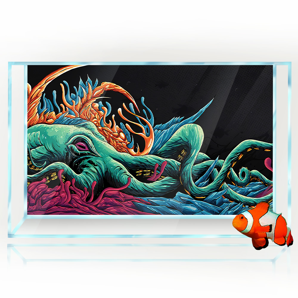 Aquarium Background Sticker -  - Aquarium Fish Monster recension och pris