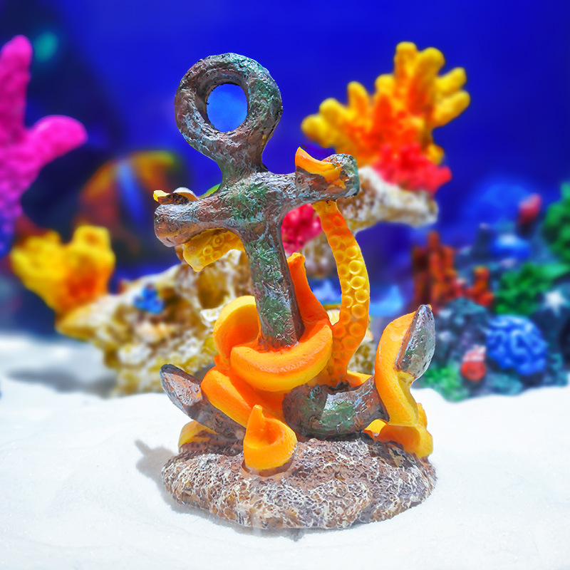 Retro Resin Landscape Ornament - Aquarium Fish Monster recension och pris