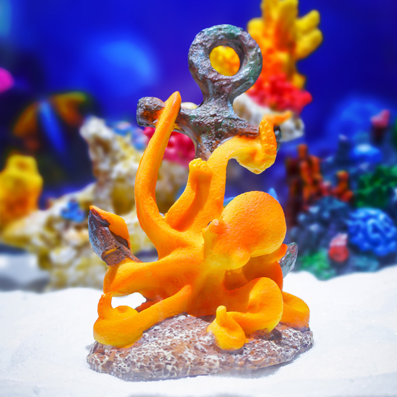 Retro Resin Landscape Ornament - Aquarium Fish Monster recension och pris