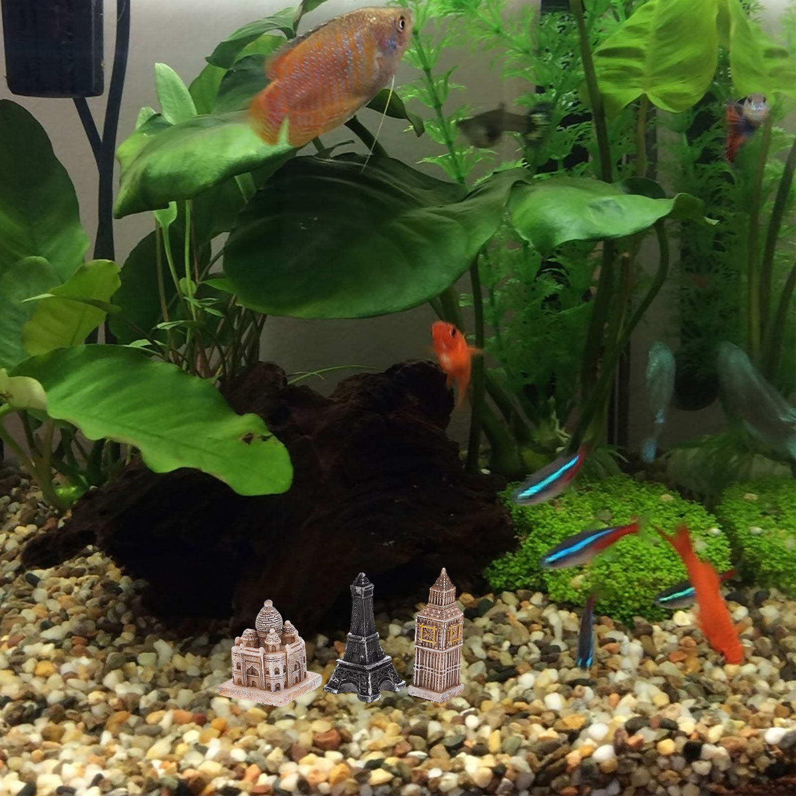 7Pcs Miniature Roman Statues D - Aquarium Fish In recension och pris