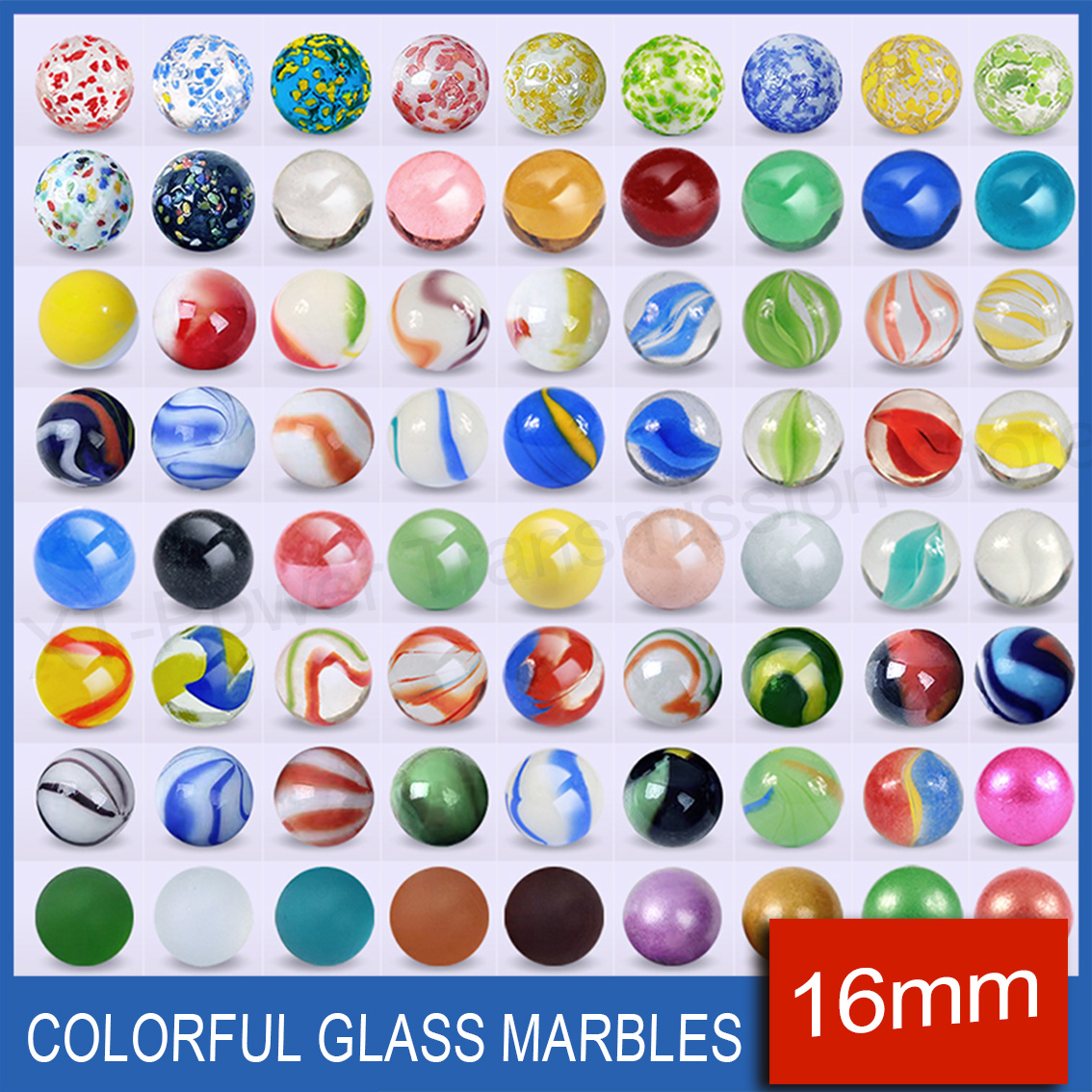 5-90PCS 16mm Colorful Glass Ma - Aquarium Fish Ball recension och pris