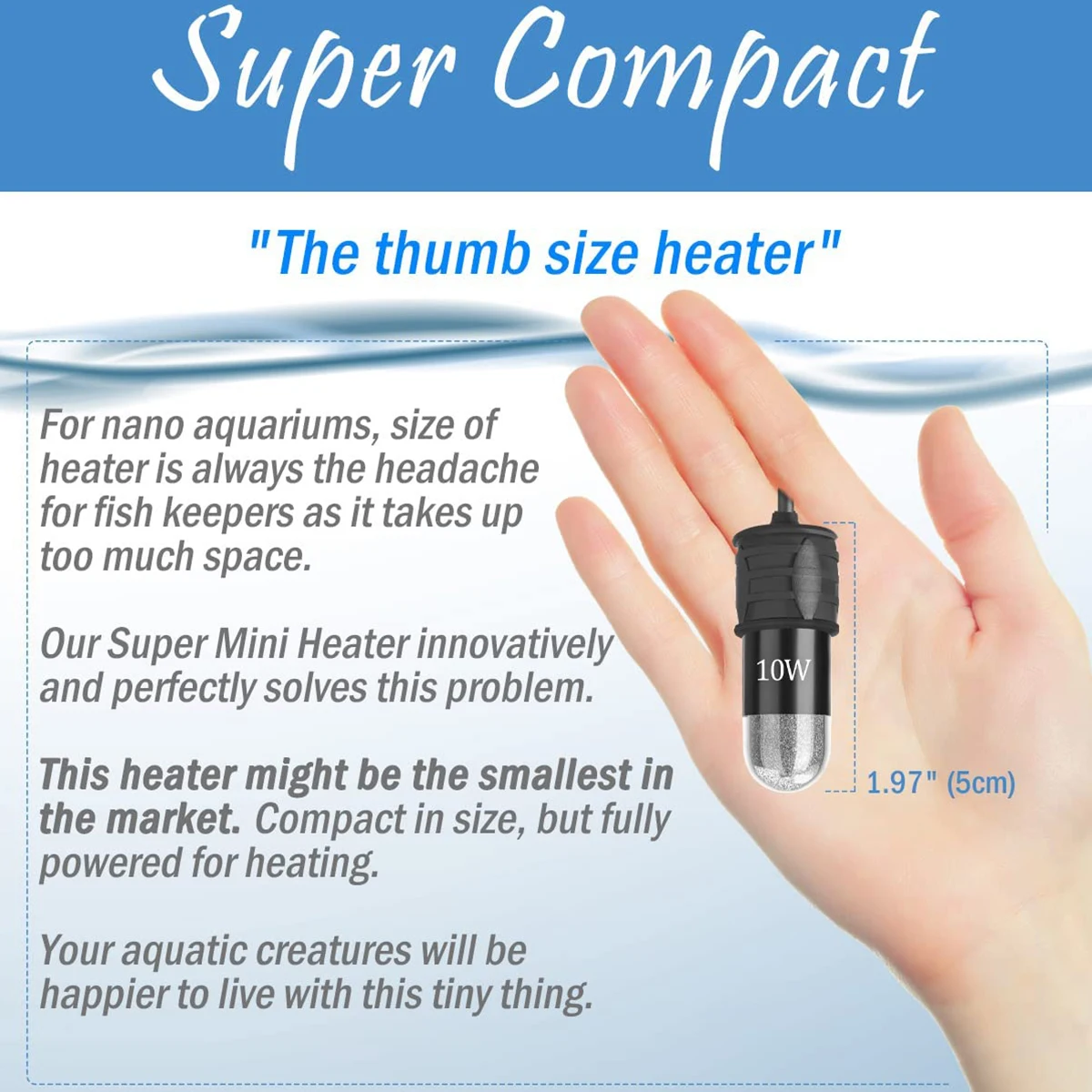 10W Adjustable Aquarium Heater - Aquarium Heater Submersible recension och pris
