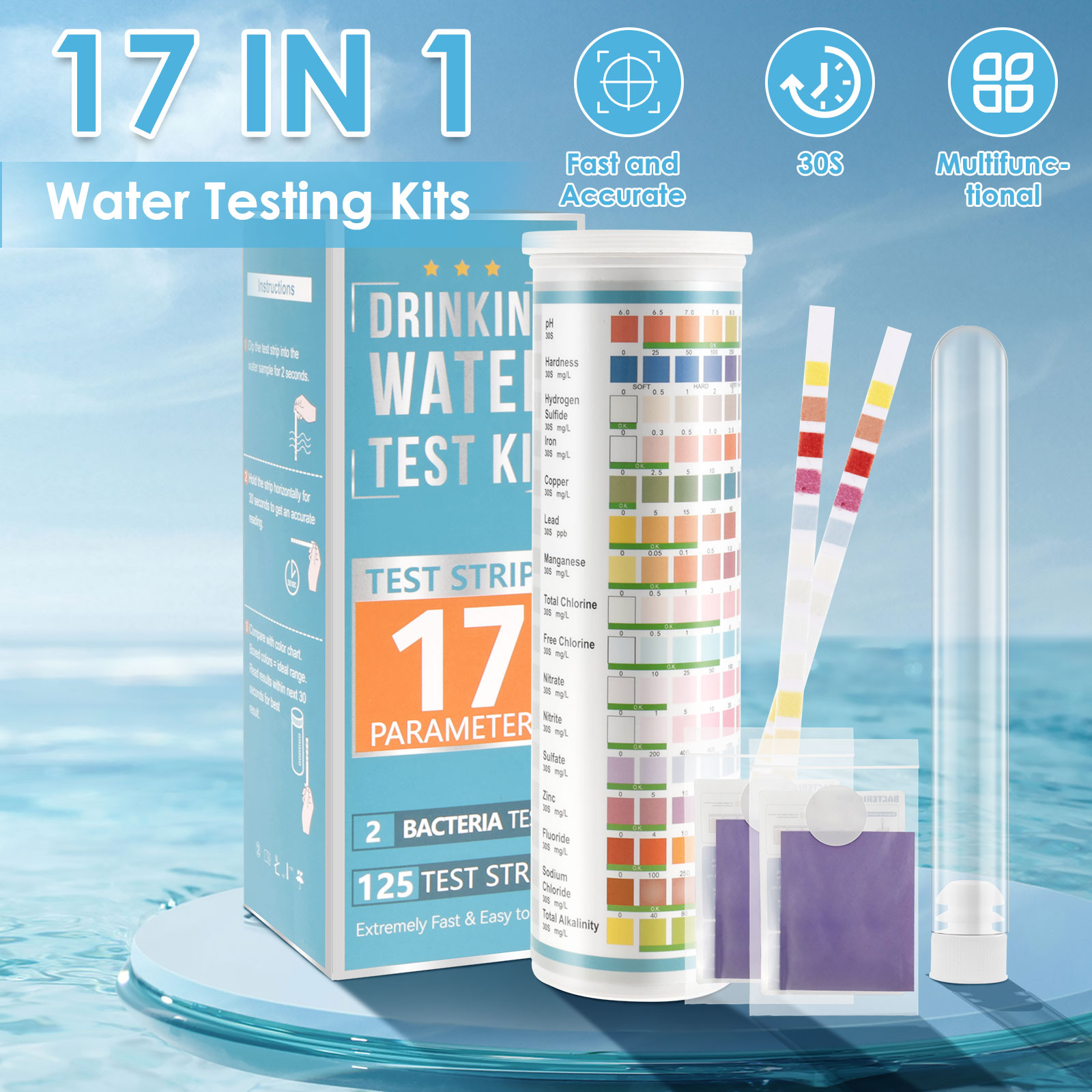 5-17 in 1 Aquarium Test Strips - Aquarium Test Kit recension och pris