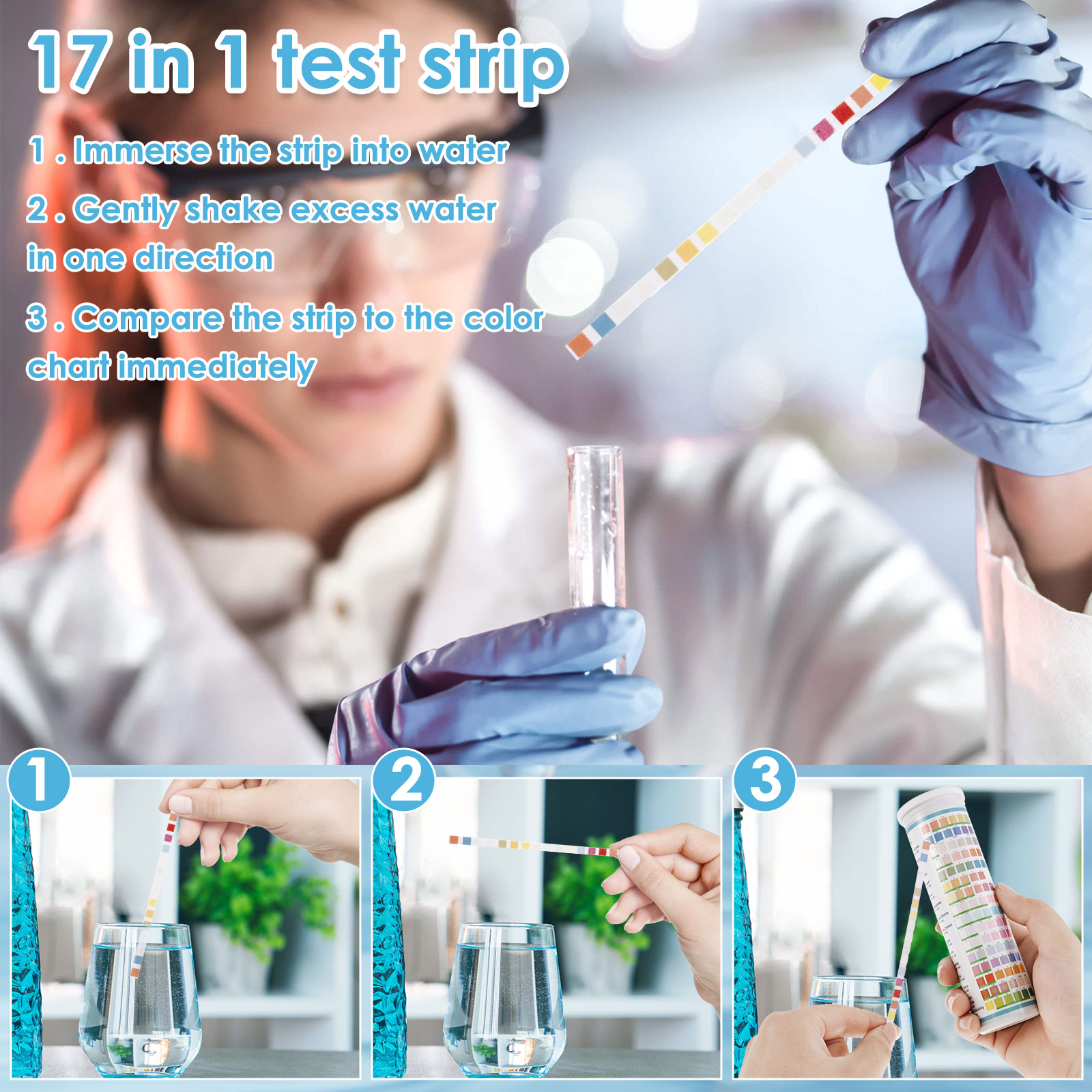 5-17 in 1 Aquarium Test Strips - Aquarium Test Kit recension och pris