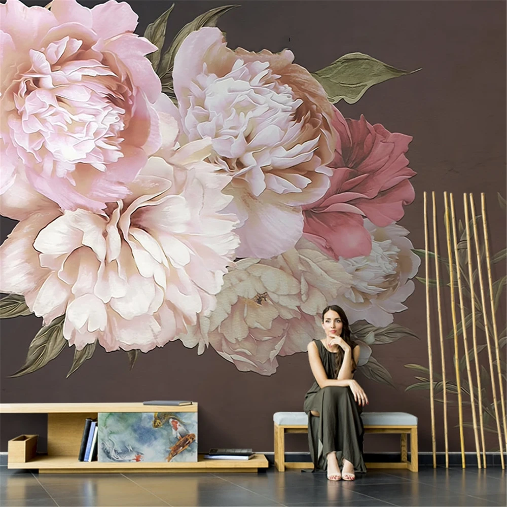 custom American peony wallpape - Background Film 3D recension och pris