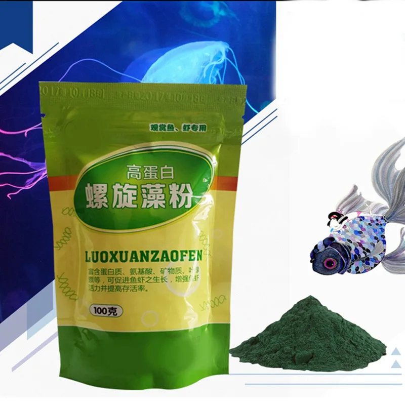 Spirulina Powder Bottle Health - Aquarium Fish Vitamin recension och pris