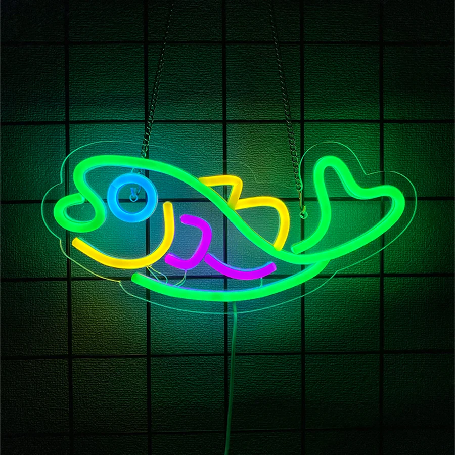 Light Up Sign For Fishing Shop - Aquarium Fish Restaurant recension och pris