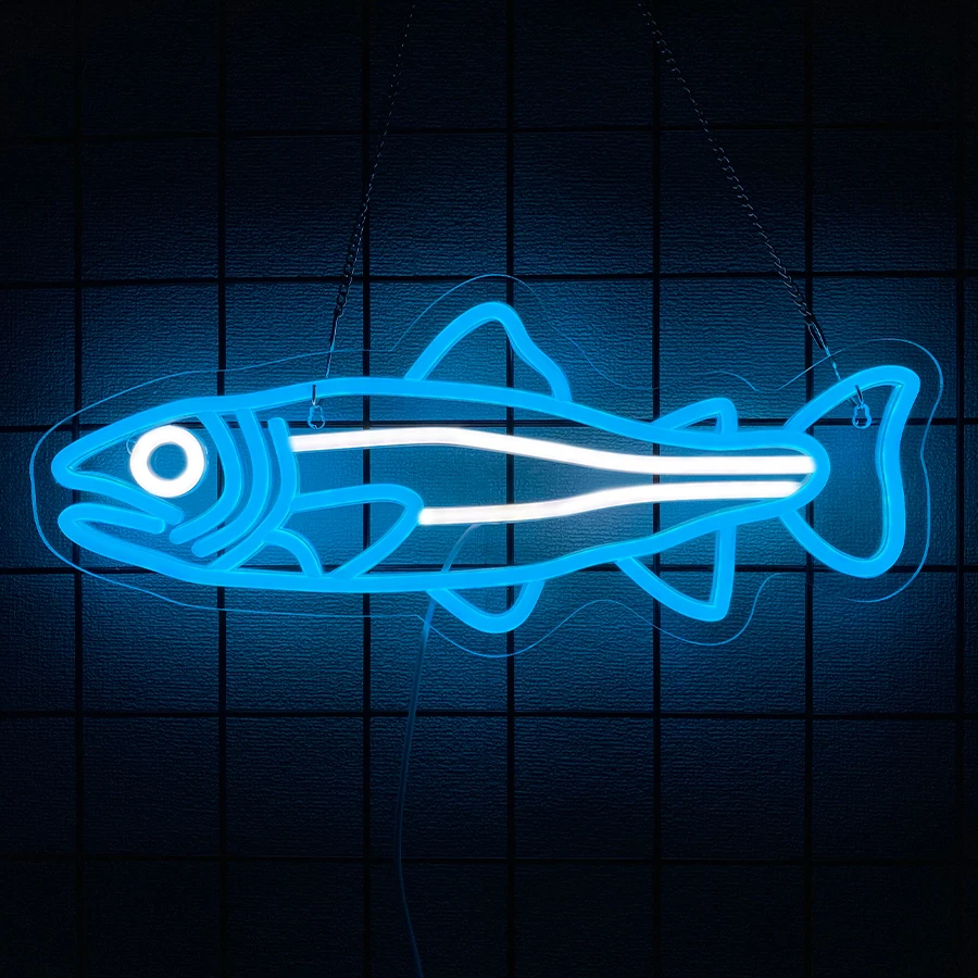 Light Up Sign For Fishing Shop - Aquarium Fish Restaurant recension och pris